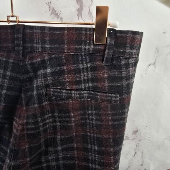 Betabrand Pants Womens Small Plaid Red Black Mid Rise Boot Cut - Picture 11 of 12